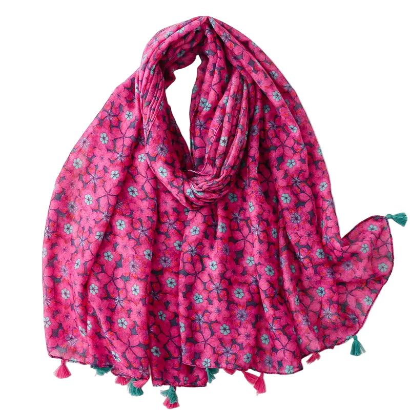 Foulard hijab Julia à motif imprimé Floral. https://mamizora.fr/
