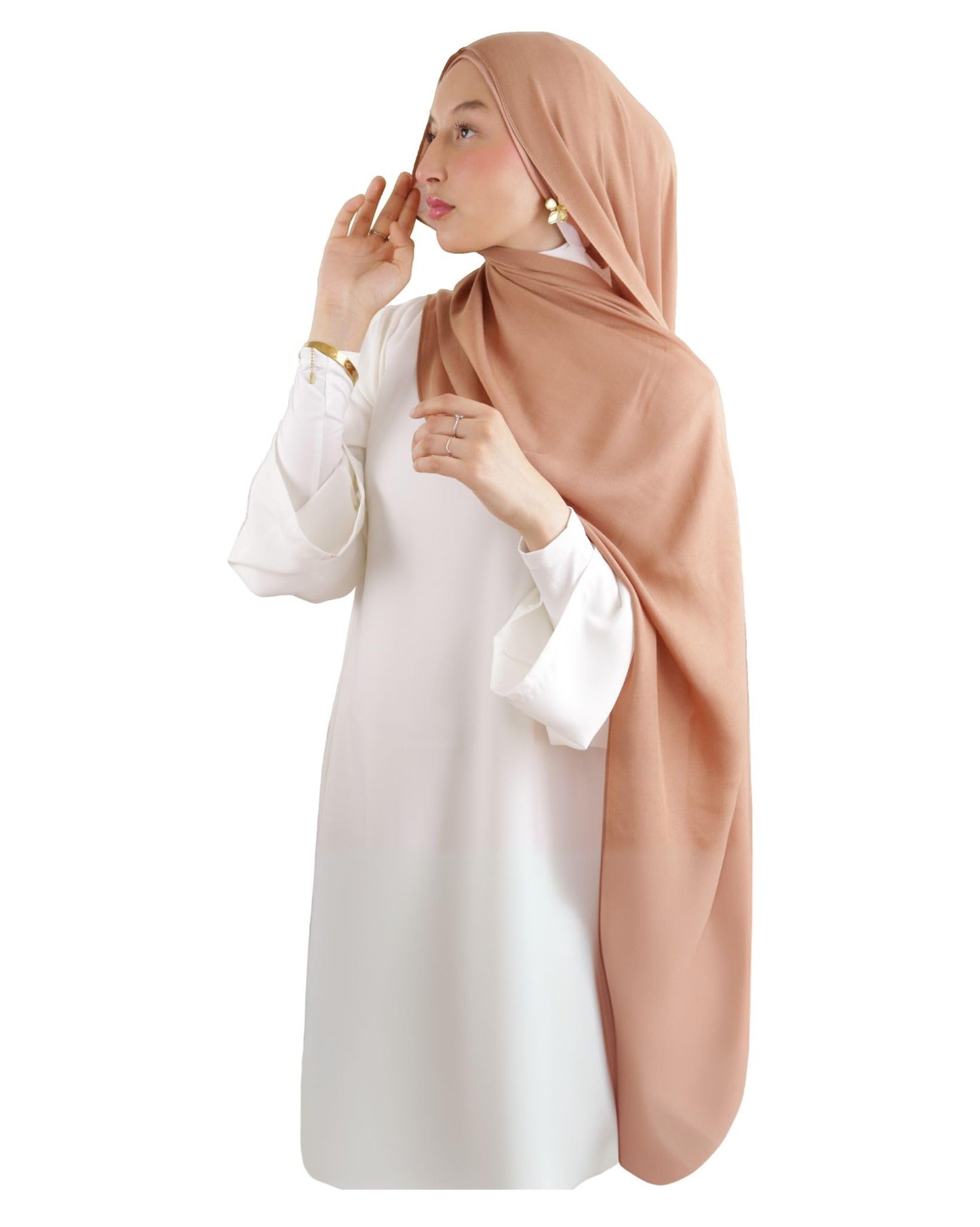Hijab en coton Modal pour Femme musulmane Voilée - Tissu Respirant, Anti-Allergie et Confortable MDL00