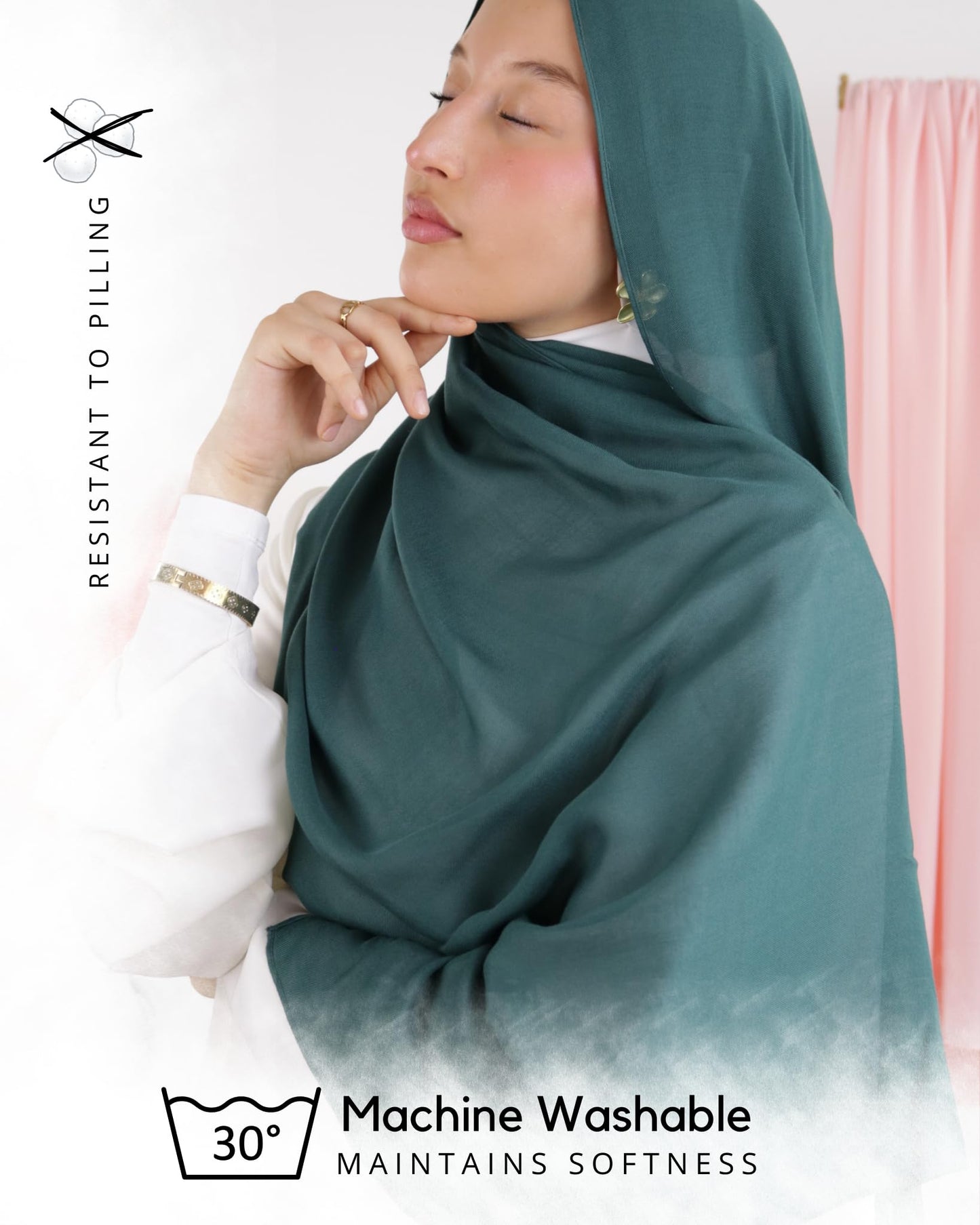 Hijab en coton Modal pour Femme musulmane Voilée - Tissu Respirant, Anti-Allergie et Confortable MDL00