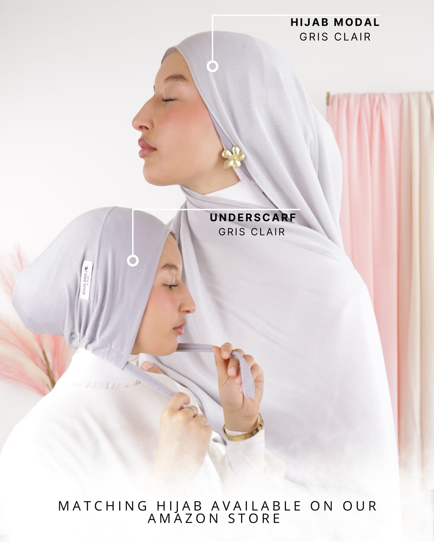 Hijab en coton Modal pour Femme musulmane Voilée - Tissu Respirant, Anti-Allergie et Confortable MDL00