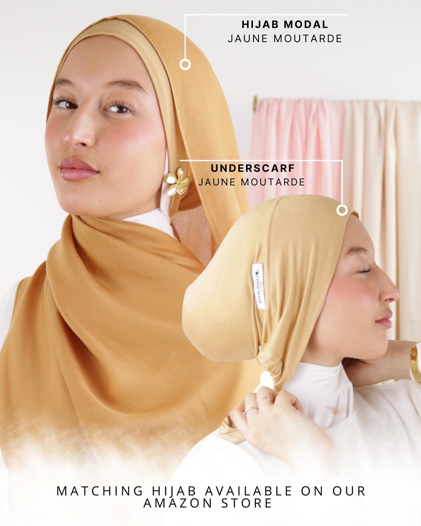 Hijab en coton Modal pour Femme musulmane Voilée - Tissu Respirant, Anti-Allergie et Confortable MDL00