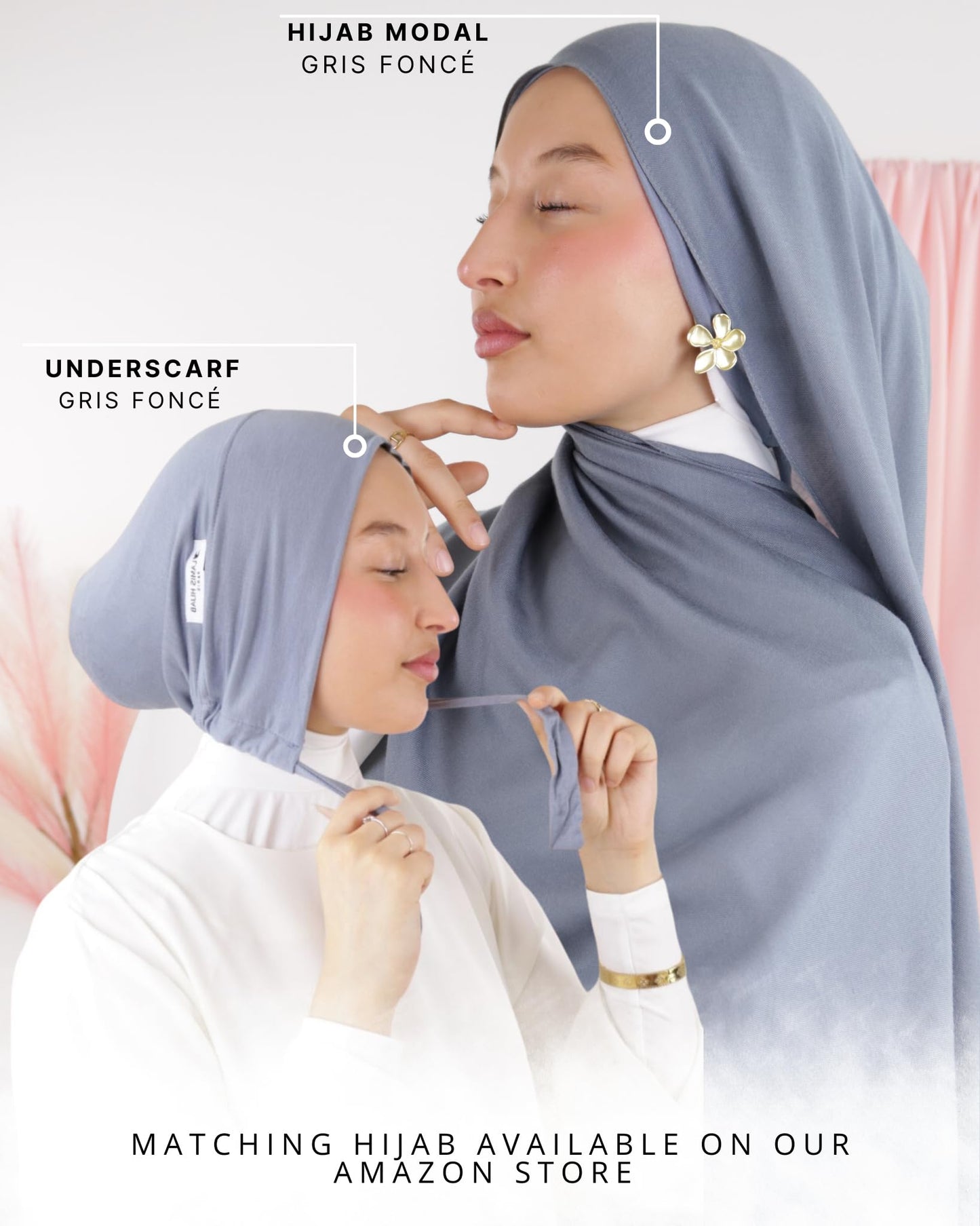 Hijab en coton Modal pour Femme musulmane Voilée - Tissu Respirant, Anti-Allergie et Confortable MDL00