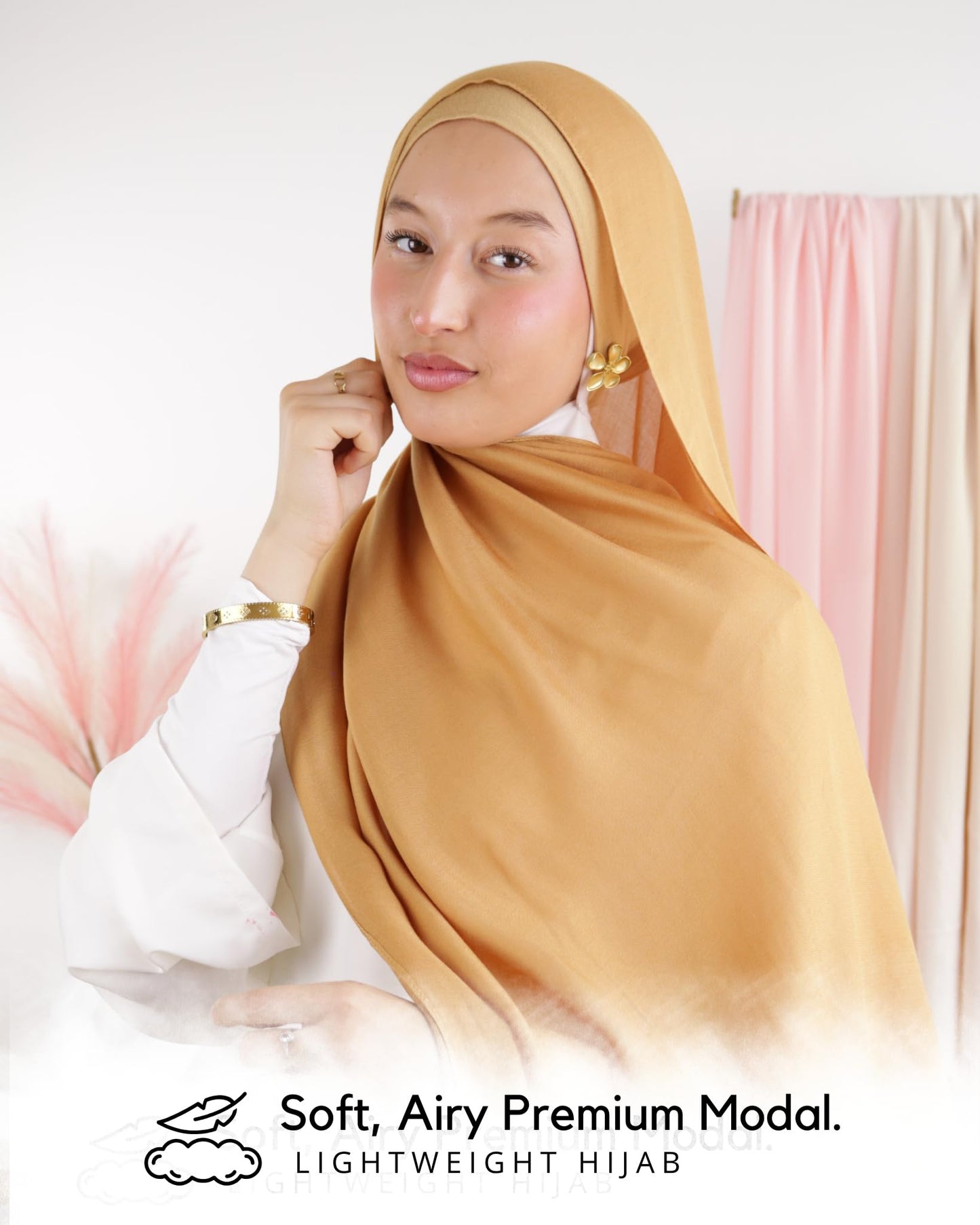 Hijab en coton Modal pour Femme musulmane Voilée - Tissu Respirant, Anti-Allergie et Confortable MDL00