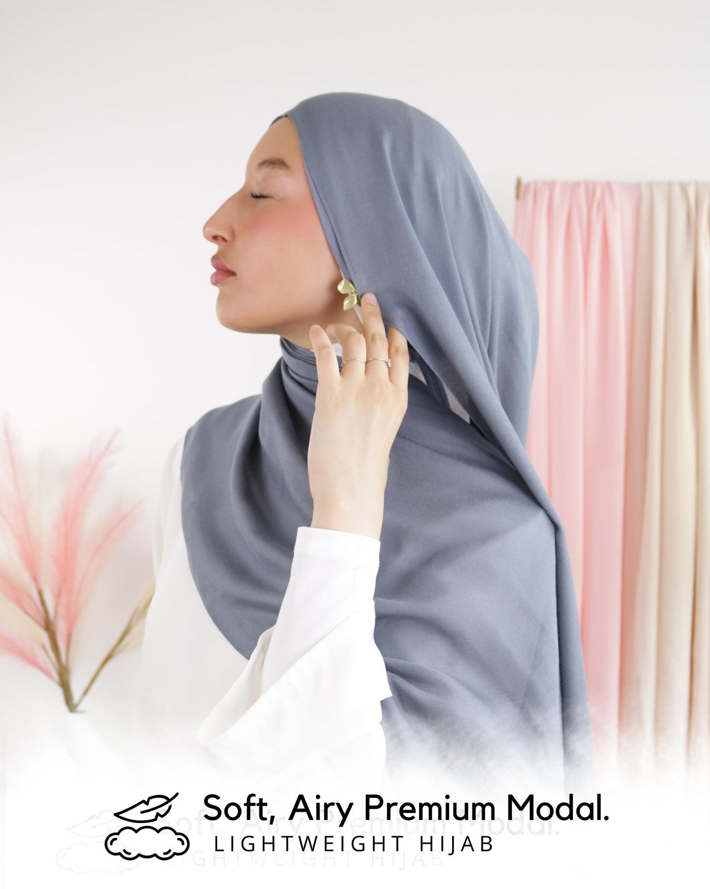 Hijab en coton Modal pour Femme musulmane Voilée - Tissu Respirant, Anti-Allergie et Confortable MDL00