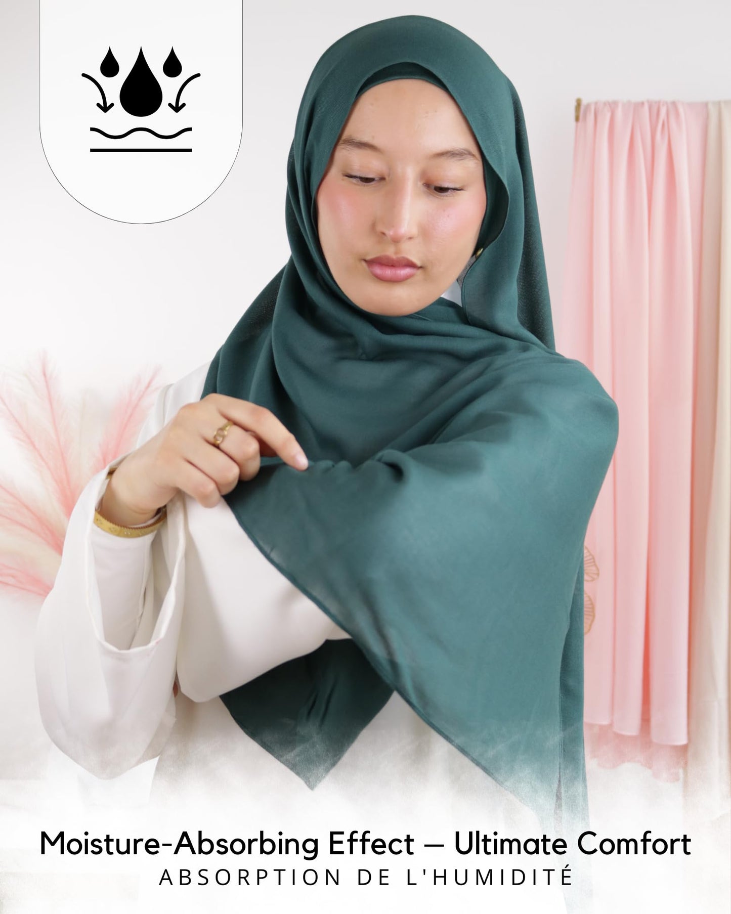 Hijab en coton Modal pour Femme musulmane Voilée - Tissu Respirant, Anti-Allergie et Confortable MDL00