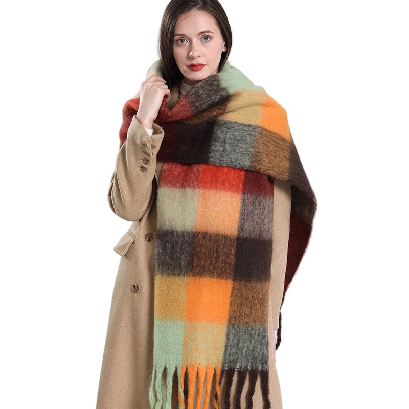 Écharpe Hijab Sawsen d'hiver luxueuse et chaude 5. https://mamizora.fr/