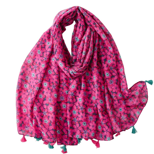 Foulard hijab Julia à motif imprimé Floral. https://mamizora.fr/