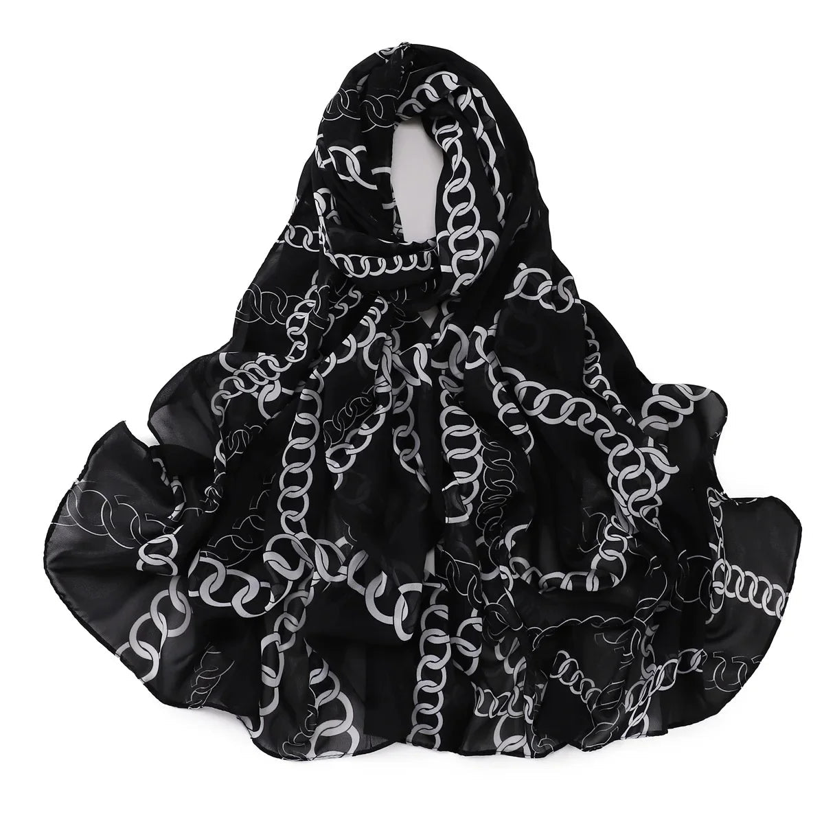 Foulard hijab Akila en satin de soie froissé. https://mamizora.fr/
