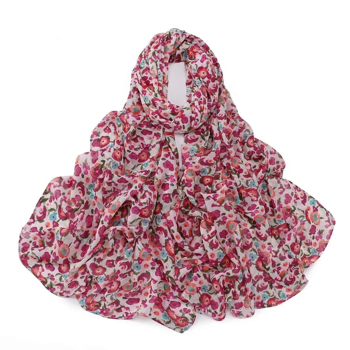 Écharpe Hijab Lyna en rayonne avec motif rayé impressionniste et chaîne texturée. https://mamizora.fr/