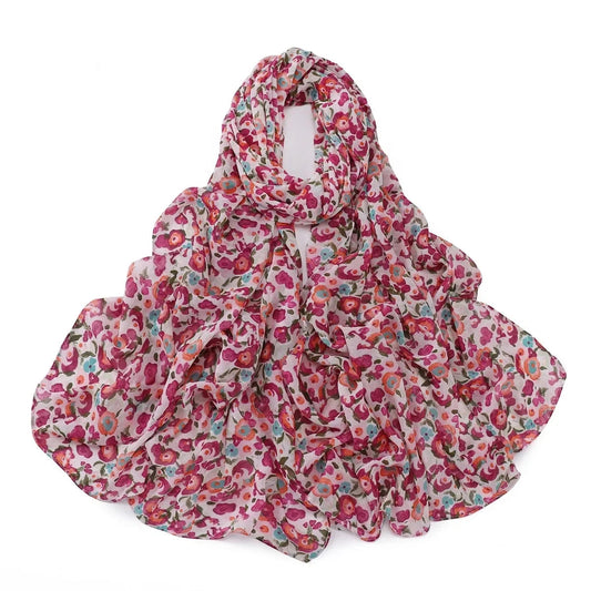 Écharpe Hijab Lyna en rayonne avec motif rayé impressionniste et chaîne texturée. https://mamizora.fr/