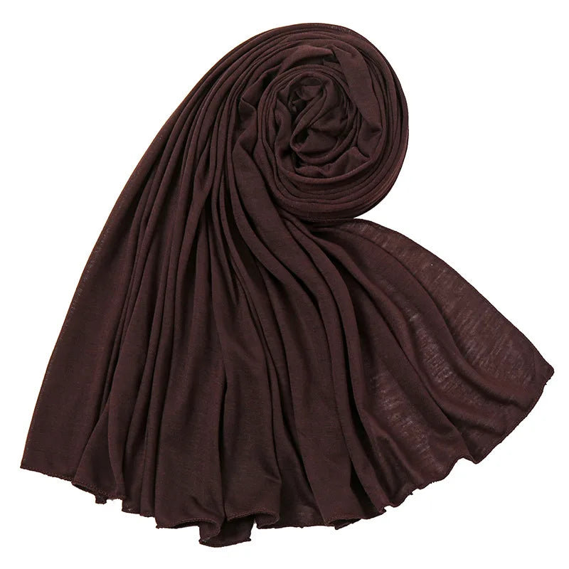 Hijab Jersey  Amel Doux Universel  couleur Marron foncé. https://mamizora.fr/