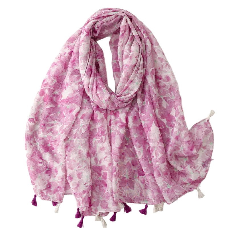 Foulard hijab Adriana à motif imprimé Floral. https://mamizora.fr/