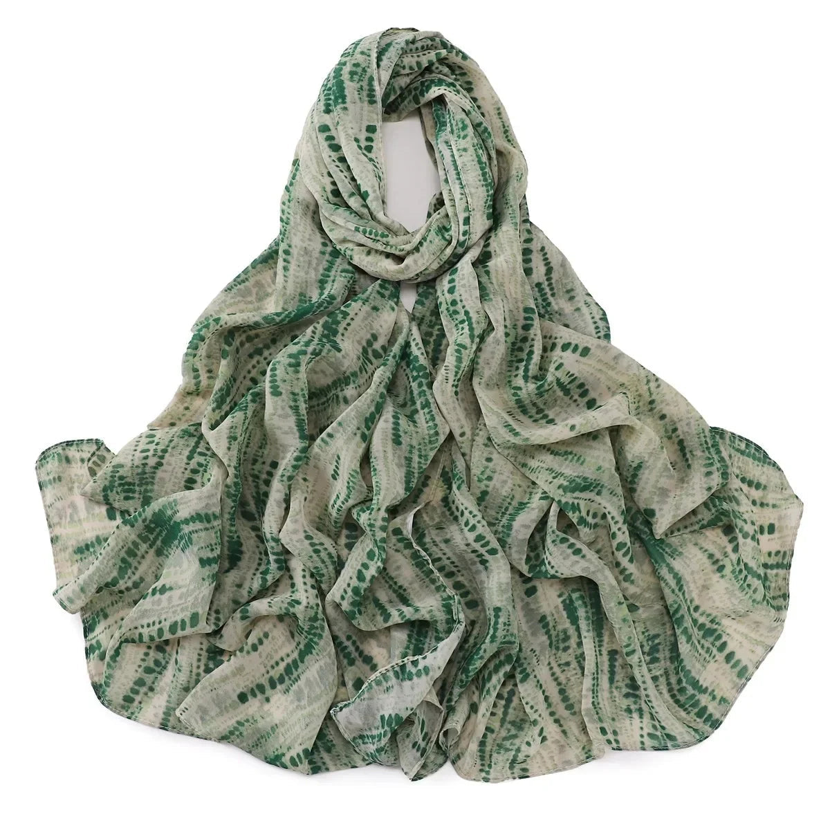 Écharpe Hijab Inès en rayonne avec motif rayé. https://mamizora.fr/