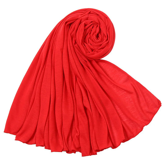 Hijab Jersey  Amel Doux Universel  couleur Rouge. https://mamizora.fr/