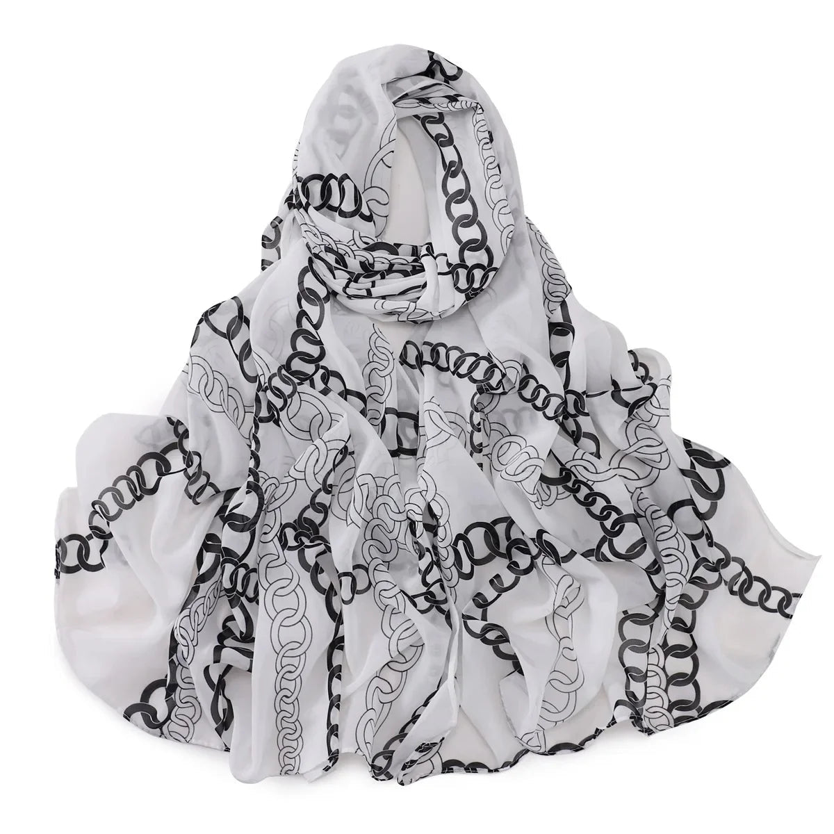 Écharpe Hijab Zora en rayonne avec motif rayé. https://mamizora.fr/