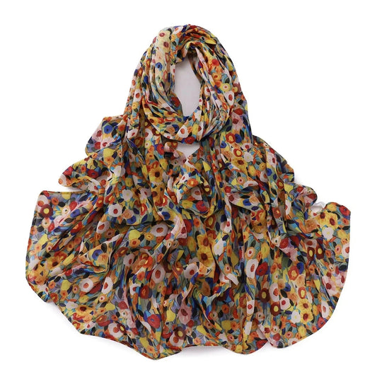 Écharpe Hijab Melinda en rayonne avec motif rayé. https://mamizora.fr/