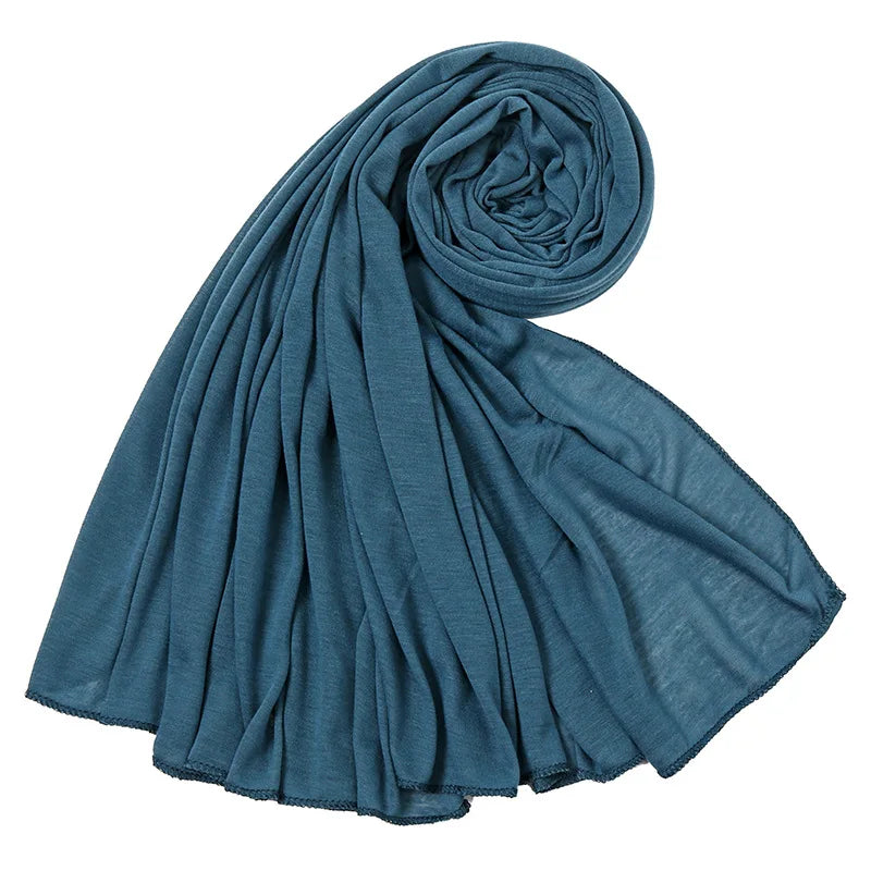 Hijab Jersey  Amel Doux Universel  couleur Bleu Paon. https://mamizora.fr/