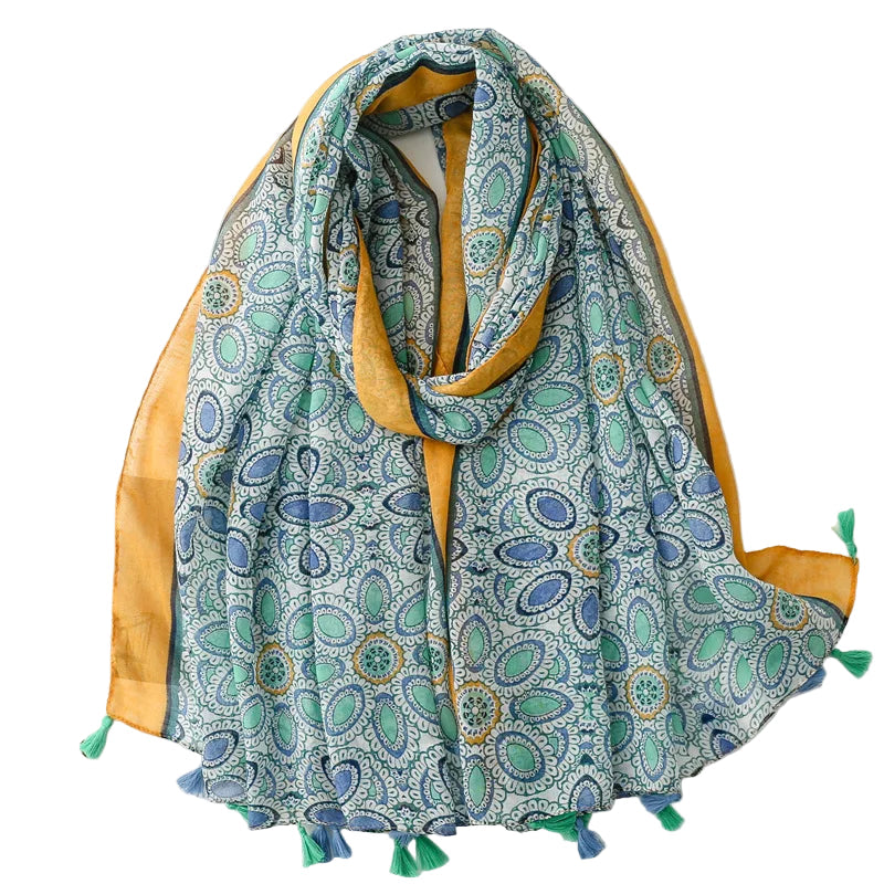 Foulard hijab Nina à motif imprimé Floral. https://mamizora.fr/