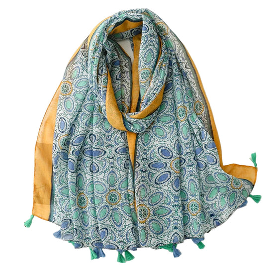 Foulard hijab Nina à motif imprimé Floral. https://mamizora.fr/