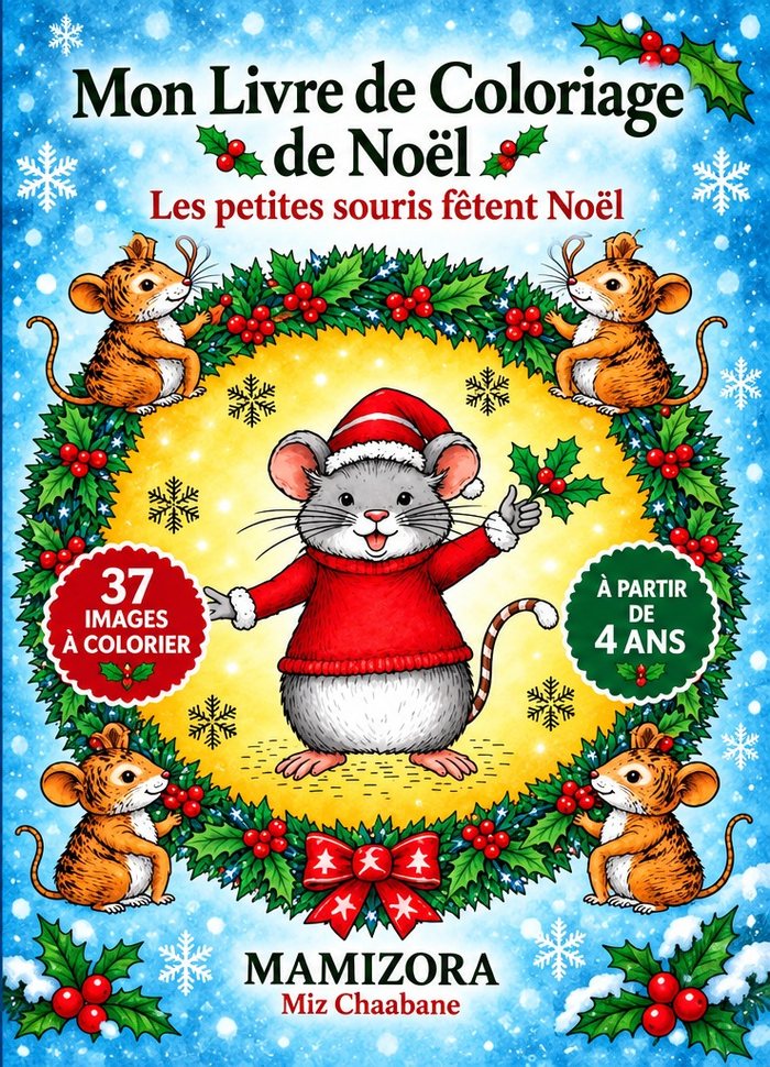 Couverture de Mon Livre de Coloriage de Noël